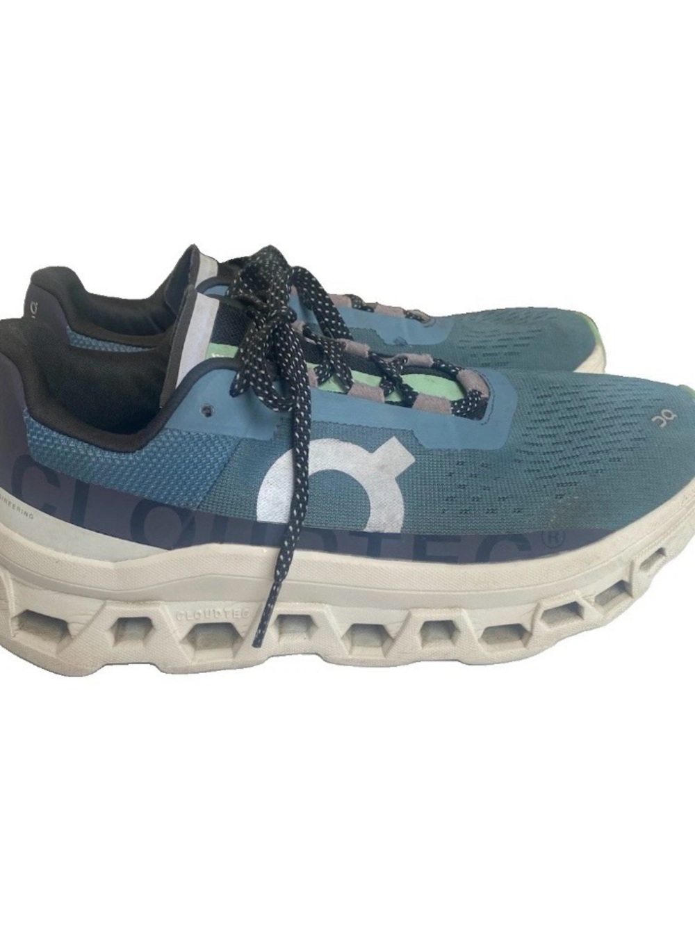 On Running Cloudmonster Women's Size 8.5 Blue Green CloudTec Running Shoes